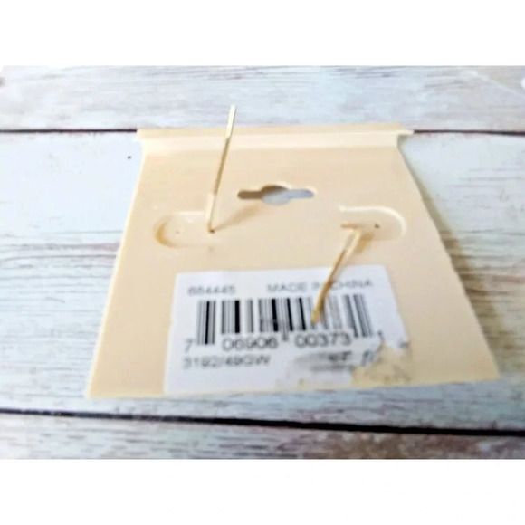 Gold Tone Teardrop Earrings with Moon and Star Cutouts - Picture 4 of 4